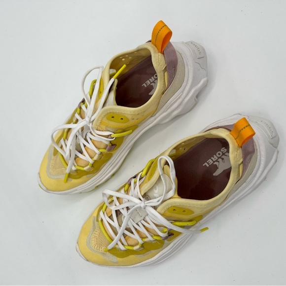 SOREL Women's Kinetic Breakthru Tech Lace Sneakers White Shoes US 6.5 - Picture 6 of 16